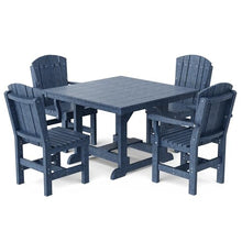 Wildridge® Heritage 44”x44” Dining Table Set, Patriot Blue - Outdoor All-Weather Poly Dining Furniture for Patio, Porch, Deck