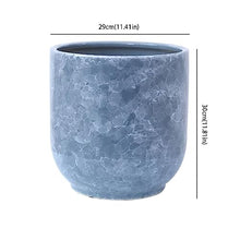 iumLeap Outdoor Indoor Garden Plant Pots Plant Vase Gray Ceramic Coffee Table Tabletop Decorative Flower Pot Flower Pot 9.8/10.6/11.8 Inches Plant Container Accessories