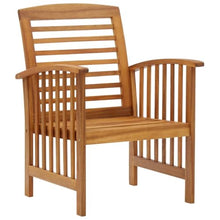 HGPOTUY 5 Piece Patio Lounge Set Solid Acacia Wood with Coffee Table