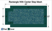 Loop-Loc II Super Mesh In-Ground Pool Safety Cover 20' x 40' with Center End Step Green