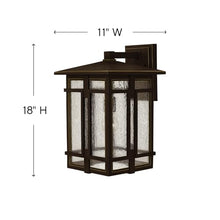 Hinkley Tucker One Light Large Outdoor Wall Mount, Oil Rubbed Bronze