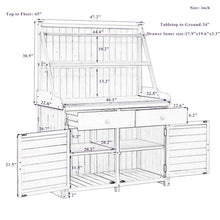 Sturdy Garden Potting Bench with Storage Shelf, Drawer, and Cabinet for Outdoor Planting and Horticulture Tasks (Brown + Wood + Rustic)