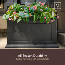 Mayne Fairview Self-Watering Rectangular Trough Planter, Espresso