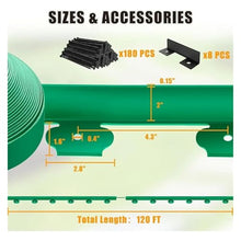 120FT Tall Garden Edging Border, 2IN Height, 180 Stakes, Easy Lawn & Flower Bed Landscape Edging