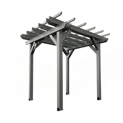 St. Clair 8 Foot x 8 Foot Poly Lumber Pergola | Teak