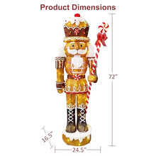 Puleo International 6' Gingerbread Outdoor Christmas Soldier with 216 Warm White LED Lights