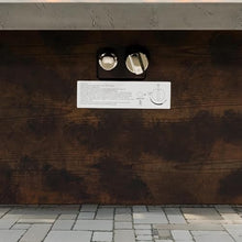 42 Inch Rectangular Gas Fire Pit Table with Cement-Like Finish, 50000 BTU Outdoor Heating Table for Patio, Backyard & Garden