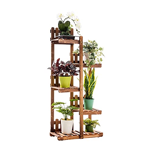 RWGOVLU Flower Stand Plant Stand Wood Sturdy Flower Stand 5 Layer Large-Capacity Balcony Living Room Garden Outdoor Furniture Plant Rack Plant Stand