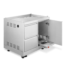 32 in. Newport Coll Grill Cabinet with Drawers, Tank Mount, Stainless Steel