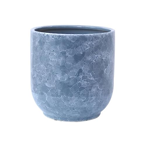 iumLeap Outdoor Indoor Garden Plant Pots Plant Vase Gray Ceramic Coffee Table Tabletop Decorative Flower Pot Flower Pot 9.8/10.6/11.8 Inches Plant Container Accessories