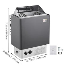 Electric Sauna Heater Stove, 3KW Spa Sauna Room Steam Generator, Internal Controller Overheating Protection, Temperature Control and Time Control, Relieve Fatigue