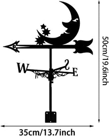 Weather Vane Metal Weathervane Retro Farm Scene Garden Stake Wind Direction Indicator Durable Garden Decorations Wind Vane (Color 5) (Color 1)