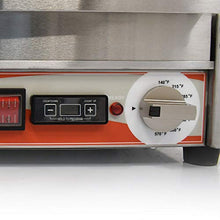 10″ X 18″ DOUBLE PANINI GRILL WITH TOP AND BOTTOM GROOVED GRILL SURFACE WITH TIMER
