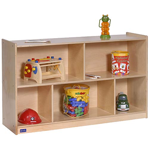 Children's Factory 2-Shelf Mobile Storage Unit Wooden