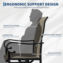 GarveeLife Patio Swivel Chair Set of 6, High Back Outdoor Dining Chairs