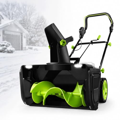 Hand Push Snow Sweeper,Snow Blower Cordless,Electric Snow Removal Machine