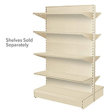 Generic Double Sided Gondola Unit with Pegboard Beige 48x36x60 Inches