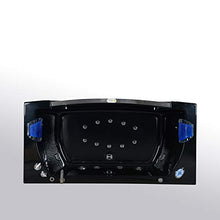SIMBASHOPPING USA Whirlpool Black Bathtub Hydrotherapy Hot Tub JAMAICA Double Pump + Heater