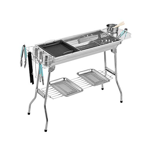 IIPOSAQQ Oven Full Set of Barbecue Tools Stainless Steel Field Carbon Barbecue Stove Home Barbecue Grill Outdoor Barbecue Stove