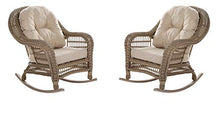 W Unlimited Saturn Collection Outdoor Garden Patio 2-PC Cappuccino Furniture Conversation Set Chair, Light Brown