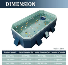 YUEWO Foldable PVC Swimming Pool Hard Plastic Shell Portable Swimming Pool for Adults Blow Up Pool for Family Garden Backyard (2.6m/102in)