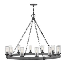 Bailey Street Home Industrial Farmhouse Twelve Light Chandelier Black