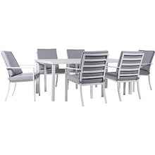Hanover Greyson 7-Piece Outdoor Dining Set Grey/White