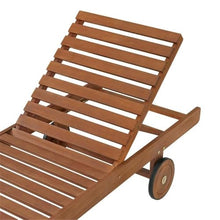 Alaterre Furniture Caspian 2-Pack Adjustable Eucalyptus Wood Outdoor Lounge Chairs Natural