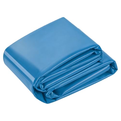 Liyadolaam Pond Liner HDPE Blue Easy Cut Sealing Film Damp Proof Membrane for Fish Pond Outdoor Ponds Garden Fountain Waterfall(32.8x49.2ft)