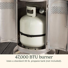 Cuisinart COH-300 Propane Push Start Ignition, 47,000 BTU Burner, Heats up to 200 sq. ft, 32" (L) x 85" (H), Stainless Steel Outdoor Patio Heater
