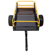 Heavy-Duty Tow-Behind Dump Cart 1000 Lbs Load Capacity, Solid Steel Bed Dump Cart for ATV UTV Lawn Mower Tractor Yard Garden Farm Hauling