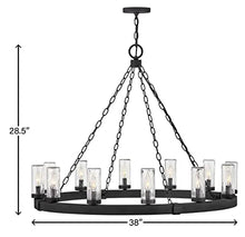 Hinkley Sawyer Large Black Outdoor Pendant Light