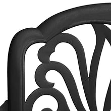 HEFZGDB 5 Piece Bistro Set Cast Aluminum Black Outdoor Table and Chairs Outdoor Patio Furniture Set Balcony Furniture Great for porches, lawns and patios.