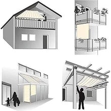 TMMLIJIPL Wire Rope Slide Replacement Canopy Cover Retractable Shade Sail Sunscreen Permeable Wave Drop Roof(Color:Gray Size:1.3X6M)