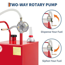 Fuel Caddy, 40 Gallon, Manual Pump, 2 Wheels, Red
