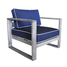 Courtyard Casual North Shore 3 Piece Bistro Set - 1 Side Table & 2 Club Chairs, Driftwood Gray