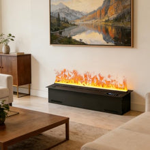3D Water Vapor Atomizing Electric Fireplace - Multiple Flame Colors, 5-Speed Adjustment, One-Button Water Filling & Drainage, Low Noise 80cm Flame Color