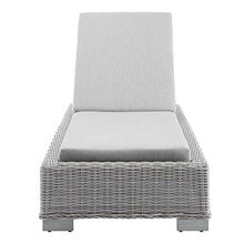 Modway Conway Sunbrella Outdoor Patio Wicker Rattan Chaise Lounge Light Gray