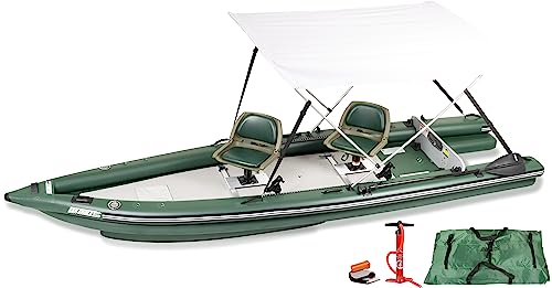 Sea Eagle FSK16 FishSkiff Inflatable 16' Fishing Boat Green/Gray