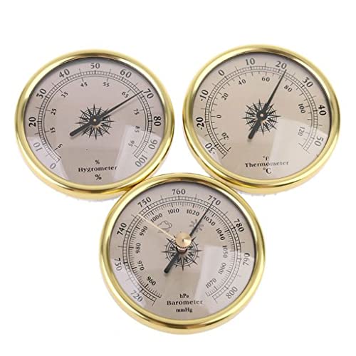 3 in 1 Air Pressure Gauge Thermometer Hygrometer Barometer Weather Forecast 72mm