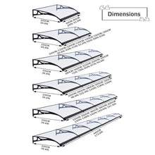 WQPMRMG Patio Awning for Front Door, Rain Protection for Windows, Durable Arch Shelter with Gutter Design for Quick Drainage, Weatherproof Outdoor Cover