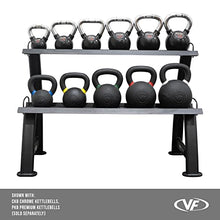 Valor Fitness Kettlebell Storage Rack 2 Tier Levels Heavy Duty Weight Holder Organize Gym Equipment BG-23