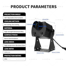 UPLTOE Outdoor Water Effect Night Projector, Outdoor Water Effect Night Projector, 4K HD Imaging, IP65, High Clarity Lens, 12 Color Option, for Halloween Christmas Decorations, Yard 5Colors150W