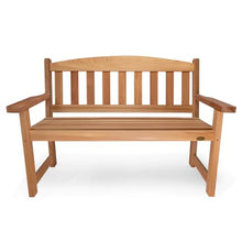 All Things Cedar 51 Inch Wooden Garden Bench, Outdoor Patio Seating Chair, Natural