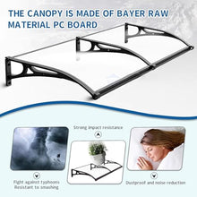 Patio Awning 120x360cm Large Outdoor Canopy, Durable Polycarbonate & Aluminum Rain Shield Window Cover, Compact A4 Size Weather Resistant Protection for Patios & Decks