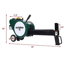 EscoSunshine Electric Log Splitter 7 Ton, Double Flywheel Electric Log Splitter, Wood Splitter Electric Powered 16A 2Hp, Electric Firewood Splitting Machine Horizontal with Mobile Wheels