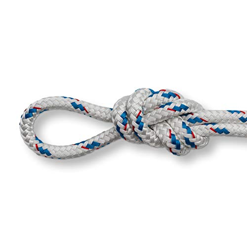 Montauk Rope MTK Rope 3/8" Sta-Set Double Braid Sailing Line 600 Feet Blue Fleck
