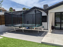 Galactic Xtreme Outdoor Rectangle Trampoline 10x23 Ft with Net Enclosure Black and Green