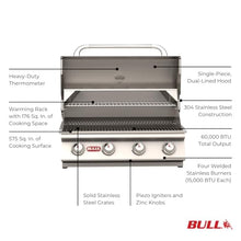 Bull Outdoor Products Outlaw 30-Inch Built-In Propane Gas Grill Bundle – Stainless Steel Outdoor Kitchen – Includes Double Access Doors, Double Drawers, Vent Panels & Grill Cover