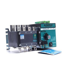 100A 160A 250A 4P AISIKAI ATS Diesel Generator Dual Power Automatic Transfer Switch Single Three Phase Generator Parts AC220V(AISIKAI 100A 4P)